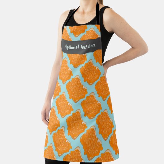 Toast- und Bohnenmuster mit optionalem Text Schürze (InSitu)