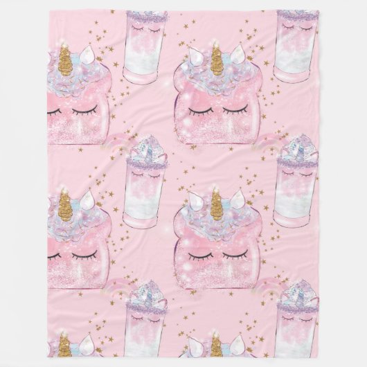 Toast und Milkshake Fleecedecke (Vorderseite)