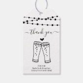 Toast Wedding Danke - Rustic Kraft Geschenkanhänger (Vorderseite)