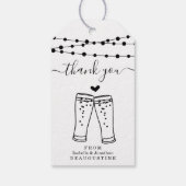 Toast Wedding Danke - Rustic Kraft Geschenkanhänger (Rückseite)