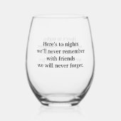 Toast Weinglas Ohne Stiel (Rückseite)