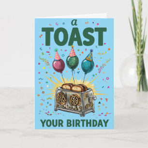 Toast your Birthday - Fun Celebration Karte