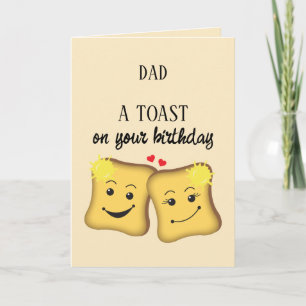 Toast zu Deinem Geburtstag Lustiger Food-Pun Karte