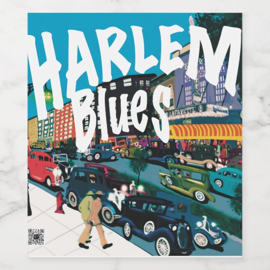 Toast zu Harlem Nights Weinetikett (Einzelnes Label)