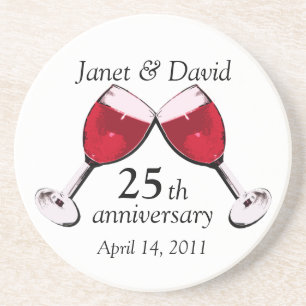 Toast zu Liebe/ Roter Wein Getränkeuntersetzer