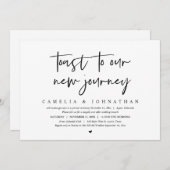 Toast zu unserer neuen Reise, Hochzeitsfeier Einladung (Vorne/Hinten)