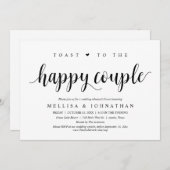 Toast zum glücklichen Paar, Hochzeit Probe Einladung (Vorne/Hinten)