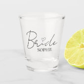 Toast zur Liebe | Personalisierte Braut Schnapsglas (Vorderseite)