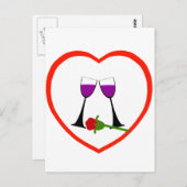 Toast zur Liebe Postkarte (Vorne/Hinten)