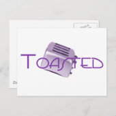 Toasta - Retro Toaster - Lila Postkarte (Vorne/Hinten)