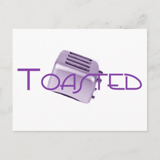 Toasta - Retro Toaster - Lila Postkarte (Vorderseite)