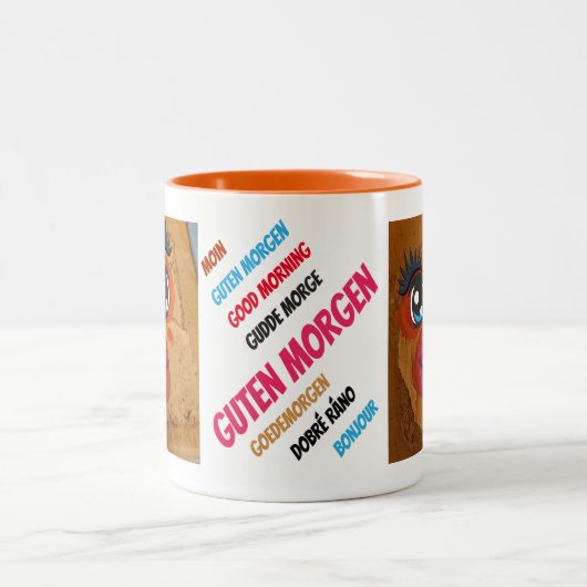 Toastbrot Knutscher Zweifarbige Tasse (Mittel)