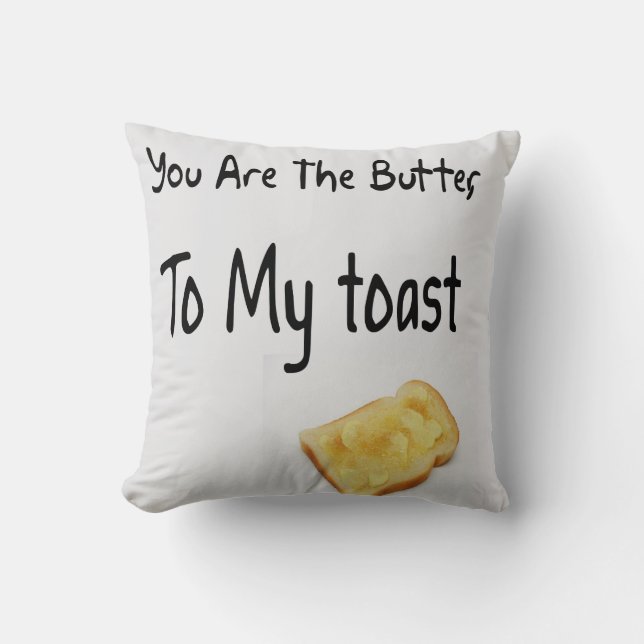 Toastbrot, Liebe-Wörter Kissen (Vorderseite)