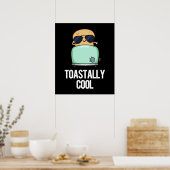 ToastCooler Toast Pun Dark BG Poster (Küche)