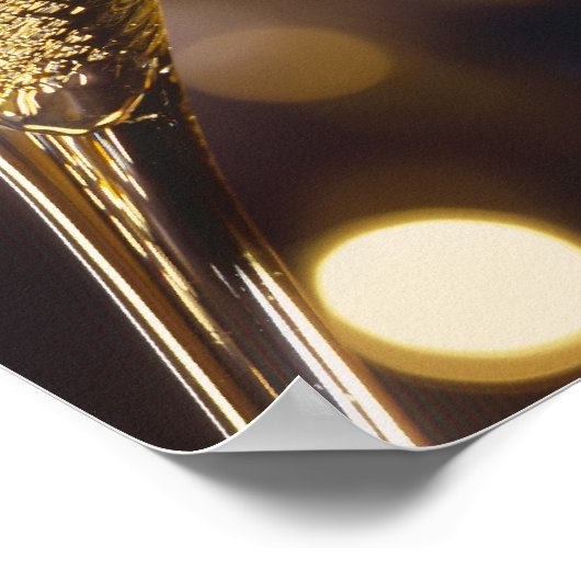 Toasted Champagner Flöte, nah Poster (Ecke)