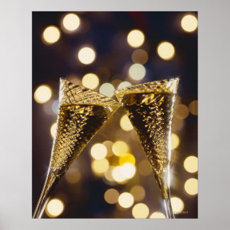 Toasted Champagner Flöte, nah Poster