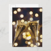 Toasted Champagner Flöte, nah Postkarte (Vorne/Hinten)