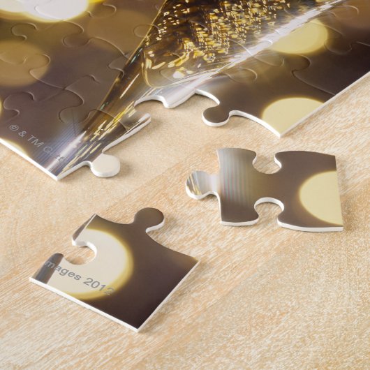 Toasted Champagner Flöte, nah Puzzle (Seite)