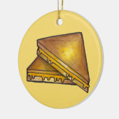 Toasted Cheddar Cheese Sandwich Toastie Keramik Ornament (Links)