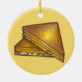Toasted Cheddar Cheese Sandwich Toastie Keramik Ornament (Hinten)