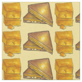 Toasted Cheddar Grilled Käse Sandwich Fabric Stoff (Nahaufnahme)