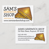 Toasted Cheese Sandwich Food Koch Diner Visitenkarte (Vorne/Hinten)