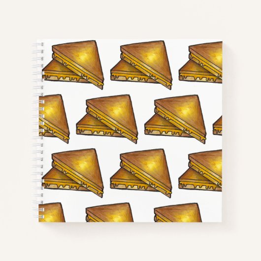 Toasted Cheese Sandwich Lunch Abendessen Notizblock (Vorderseite)