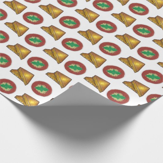 Toasted Cheese Sandwich Tomato Soup Lunch Geschenkpapier (Ecke)