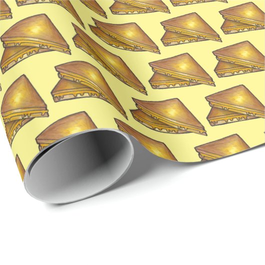 Toasted Cheese Toastie Sandwich Geschenkpapier (Rolleneckpunkt)