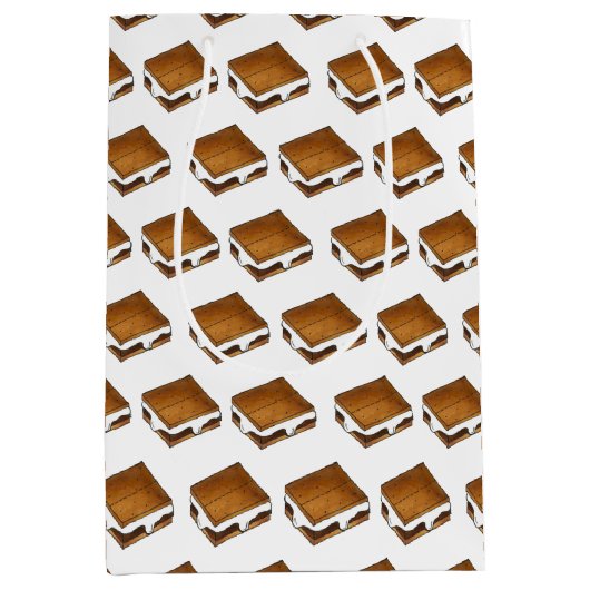 Toasted Marshmallow Campfire S'mores Smores Mittlere Geschenktüte (Vorderseite)