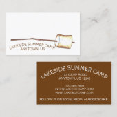 Toasted Marshmallow Camping Summer Camp Visitenkarte (Vorne/Hinten)