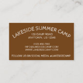 Toasted Marshmallow Camping Summer Camp Visitenkarte (Rückseite)