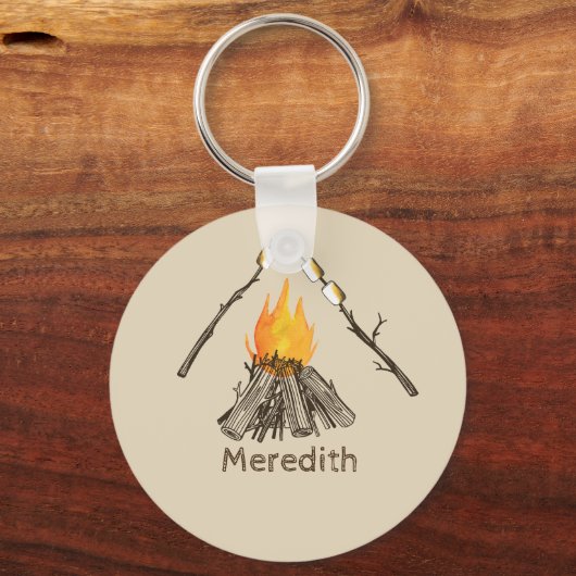 Toasted Marshmallows Campfire Keychain Schlüsselanhänger (Vorderseite)