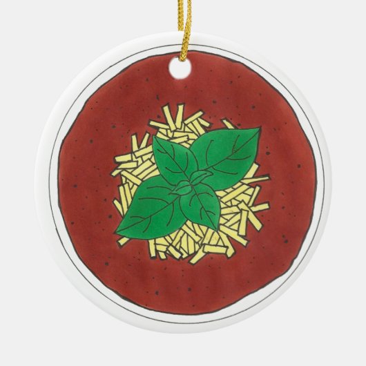 Toasted Toasted Cheese Sandwich Tomato Soup Feinsc Keramik Ornament (Vorne)