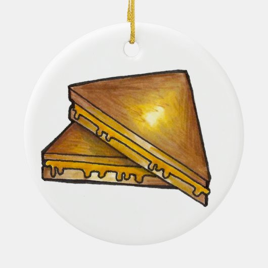 Toasted Toasted Cheese Sandwich Tomato Soup Feinsc Keramik Ornament (Hinten)