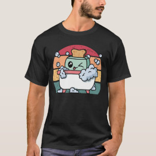 Toaster Bath Funny Retro Live Lächeln Toaster Bath T-Shirt