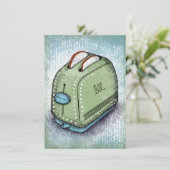 Toaster Grußkarte Karte (Stehend Vorderseite)