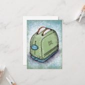 Toaster Grußkarte Karte (Vorderseite/Rückseite Beispiel)