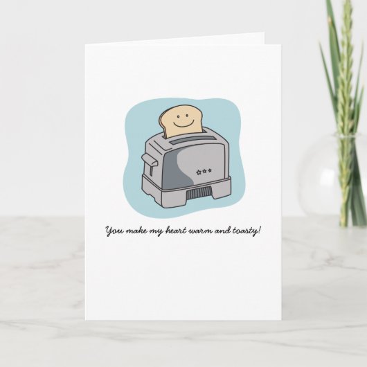 Toaster Love Greeting Card - Blue Karte (Vorderseite)