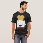 Toaster mit Toastbrot Niedlich Kawaii Toaster T-Shirt (Vorne ganz)