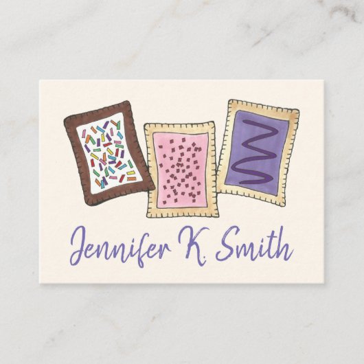 Toaster Pastries Bäckerei Bäckerei Konditorei Koch Visitenkarte (Vorderseite)