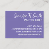 Toaster Pastries Bäckerei Bäckerei Konditorei Koch Visitenkarte (Rückseite)