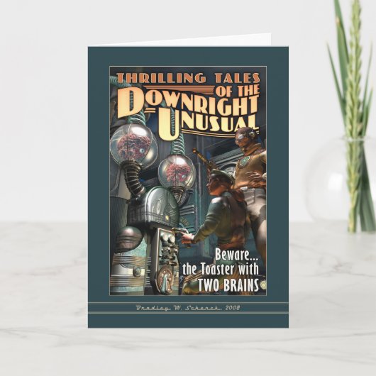 Toaster With Two Brains! Greeting Card Karte (Vorderseite)