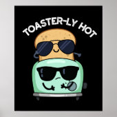 Toasterheiß Witziger Toaster Pun Dark BG Poster (Vorne)