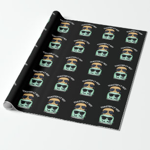 Toasterly Hot Lustiger Toaster-Wortwitz Dunkler Hi Geschenkpapier