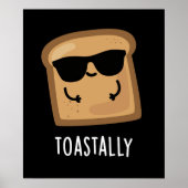 Toastfeuer Toast Brot Pun Dark BG Poster (Vorne)