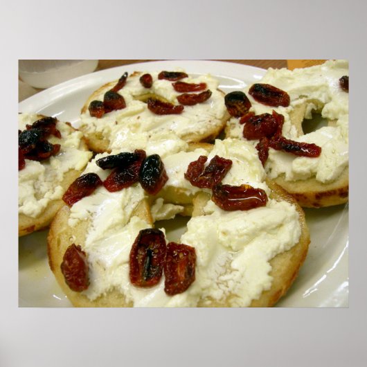 Toastgebäck mit Ziegenkäse Poster (Vorne)