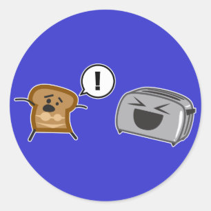 Toastgetoastete Tanlines Runder Aufkleber