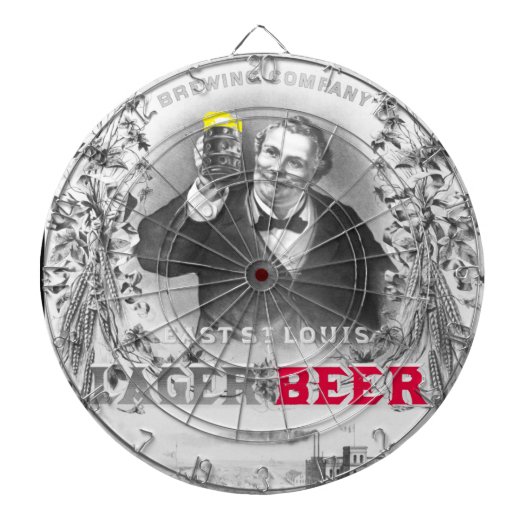 Toasting East St Louis Lager Beer Dartboard Dartscheibe (vorne)