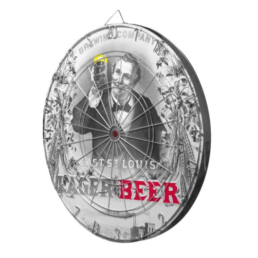 Toasting East St Louis Lager Beer Dartboard Dartscheibe (Vorderseite rechts)